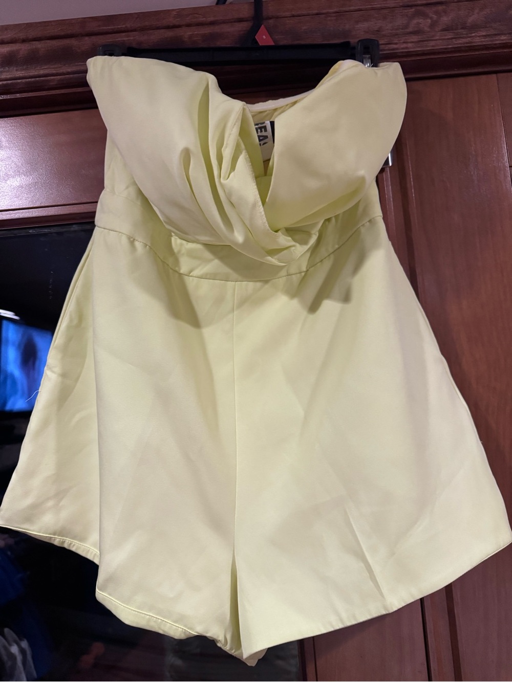 Strapless Pale lime green Women’s Shorts Romper